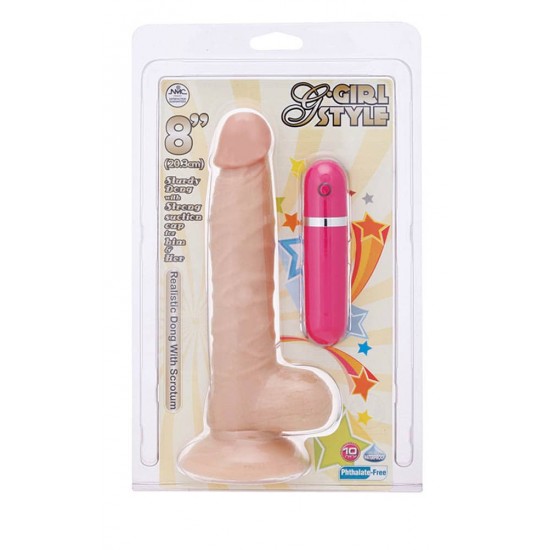 G-Girl Style 8 inch Vibrating Dong