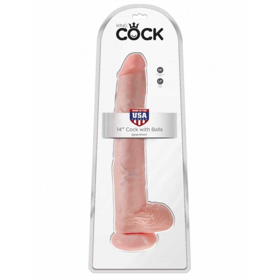 King Cock 14 inch Cock With Balls