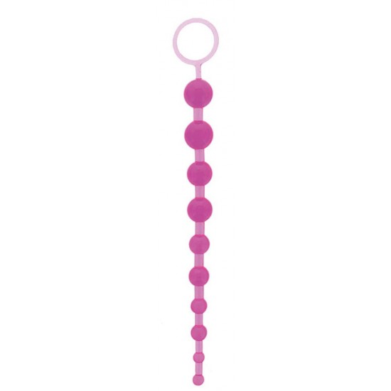 Oriental Jelly Butt Beads 10.5 inch Purple
