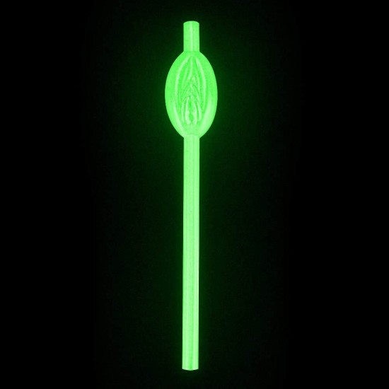 Glow in the Dark Pussy Straws AS PIC