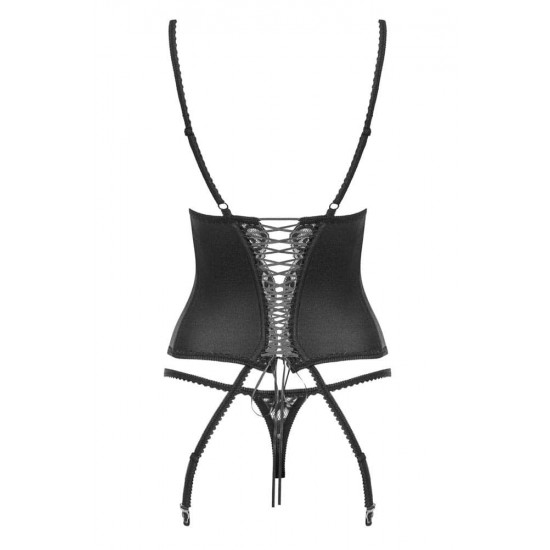 Laluna corset & thong black  S/M