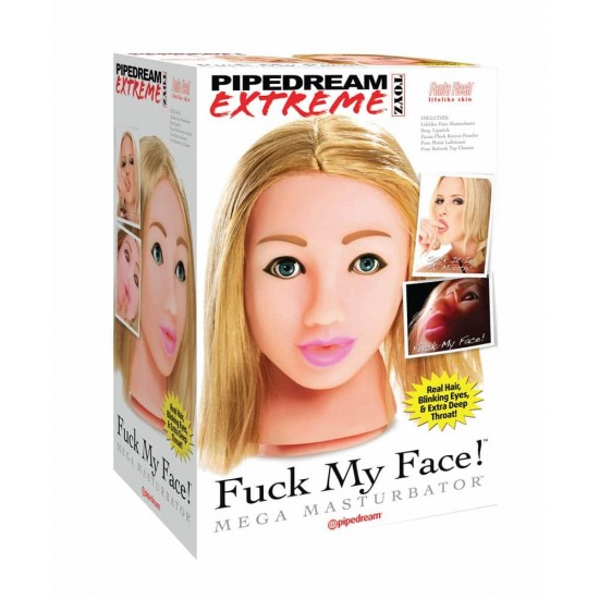 Pipedream Extreme Toyz Fuck My Face Mega Masturbator - Blonde - Flesh
