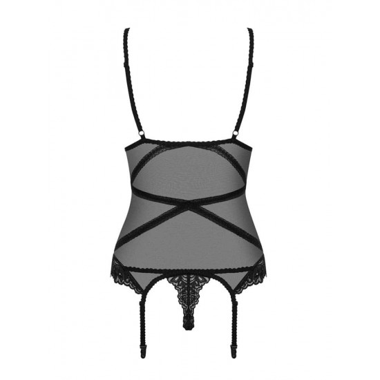 Bondea corset & thong black L/XL