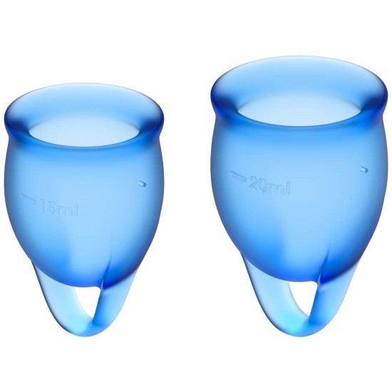 Feel confident Menstrual Cup (light blue)