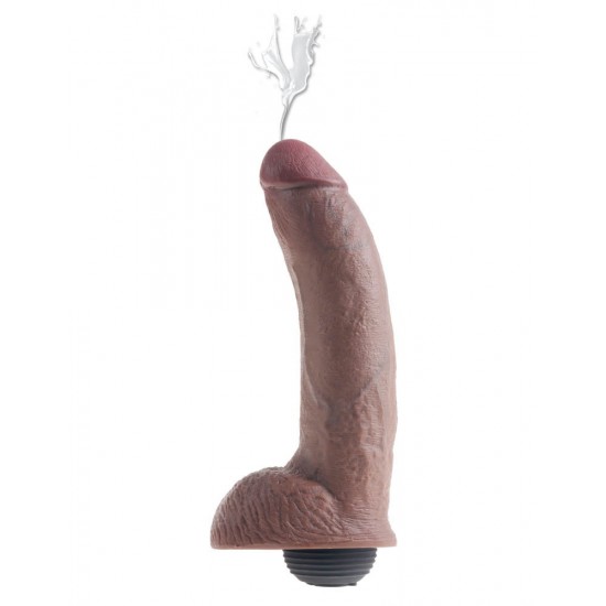 King Cock 9 inch Squirting Cock Brown
